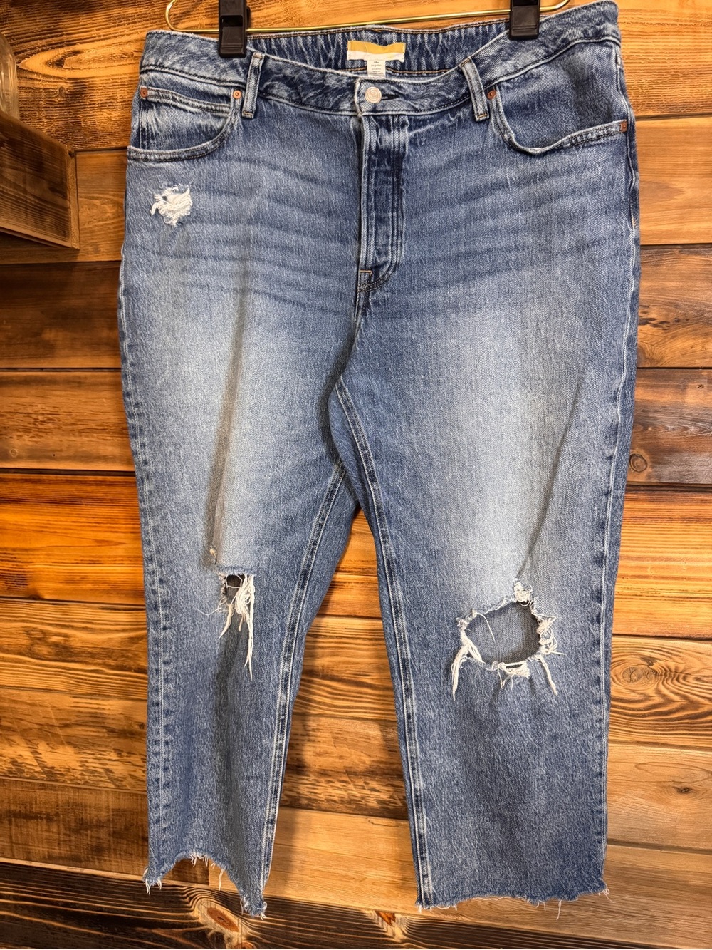 Goldie Blues by Maurices Distressed Women’s Blue Denim Jeans | Size 18W
